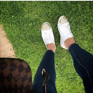 Fergie studded leather sneakers